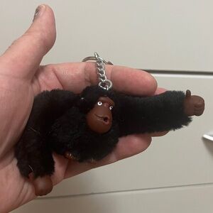 Kipling Black Furry Key Holder Davina